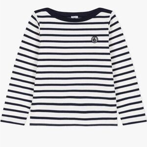 NWOT Petit Bateau Striped Long Sleeve Mariniere (Navy and White)